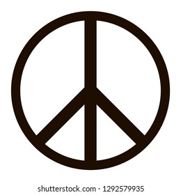Peace symbol on the White Blackground Vector illustration