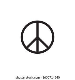 Peace symbol. Pacifist icon. Vector illustration.