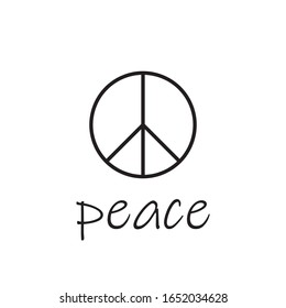 Peace symbol, pacifist vector icon 