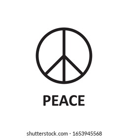 Peace symbol, pacifist vector icon 