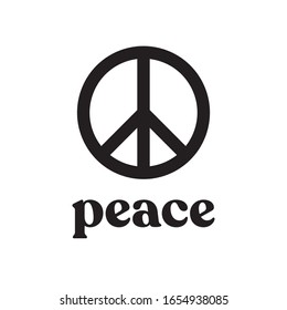 Peace symbol, pacifist vector icon 