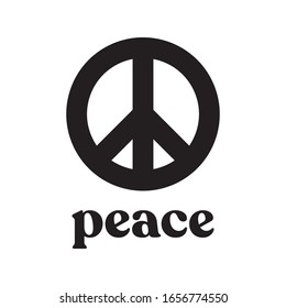 Peace symbol, pacifist vector icon 