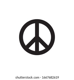 Peace symbol, pacifist vector icon 