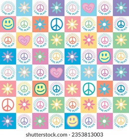 Peace symbol pattern, no war, save the world, seamless images, creative printing, screen printing Illustrations or background images of all kinds.
vector work type