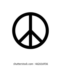 peace symbol or sign. isolated on white background. vector illustration