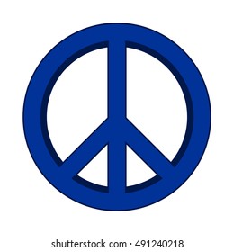 Peace symbol sign on white background. Vector illustration.