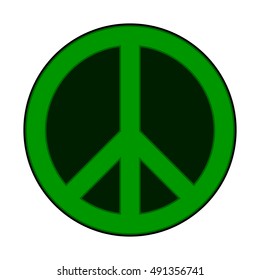 Peace symbol sign on white background. Vector illustration.