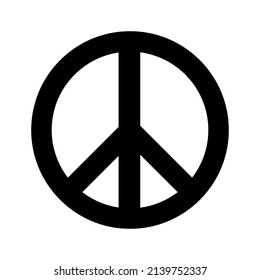 Peace Symbol sprayed isolated on white background. vector illustration