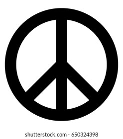 Icono de vector símbolo de paz