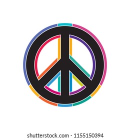 Peace symbol vector icon design