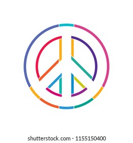 Peace symbol vector icon design