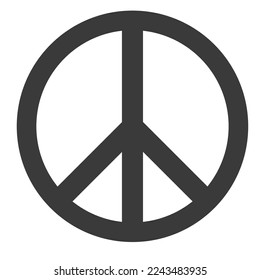 Peace Symbol Vector Icon, Gay icon simple. Single gay icon from the big minority, homosexual black.