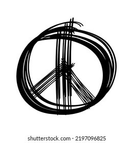 Peace Symbol Vector Icon. Vector isolated background EPS 10.