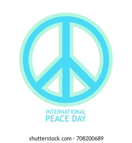 Peace Symbol vector Icon in light colors for poster