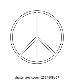 Peace Symbol Vector Icon  on white background