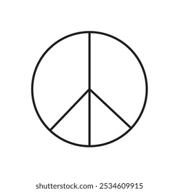 Peace Symbol Vector Icon on white background