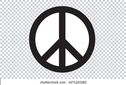 Peace Symbol Vector Icon. Transparent background.