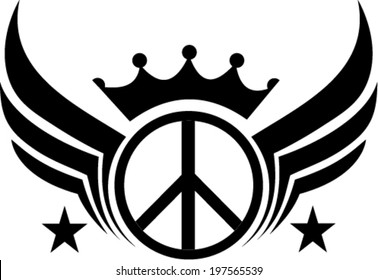  Peace symbol vector illustration