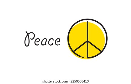 Peace symbol. Vector illustration in a flat style. Isolated on white background.