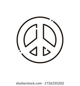 Peace symbol vector illustration icon