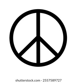 peace symbol vector on white background