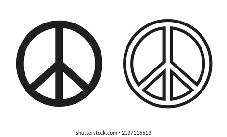 Peace symbols. Peace logos. Vector illustration