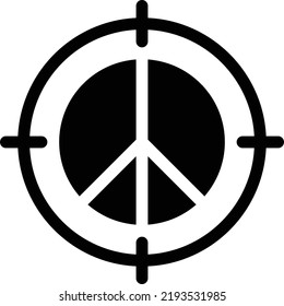 peace target Vector illustration on a transparent background.Premium quality symbols.Glyphs vector icon for concept and graphic design.
