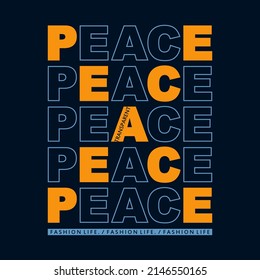 peace tee typography graphic design for print t shirt,vector illustration art