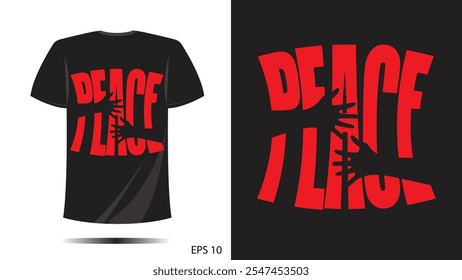Peace text symbol Vector illustrations. For t-shirt prints and other uses