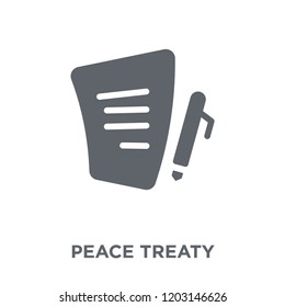 Peace treaty icon. Peace treaty design concept from Political collection. Simple element vector illustration on white background.