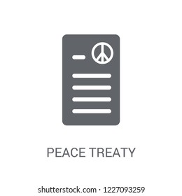 Peace treaty icon. Trendy Peace treaty logo concept on white background from Political collection. Suitable for use on web apps, mobile apps and print media.