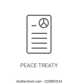 Peace treaty icon. Trendy Peace treaty logo concept on white background from Political collection. Suitable for use on web apps, mobile apps and print media.