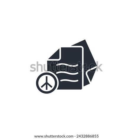 peace treaty icon. vector.Editable stroke.linear style sign for use web design,logo.Symbol illustration.