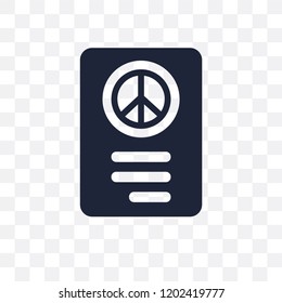 Peace treaty transparent icon. Peace treaty symbol design from Political collection. Simple element vector illustration on transparent background.