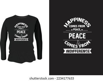 Diseño de camiseta para tipografía de paz con vector