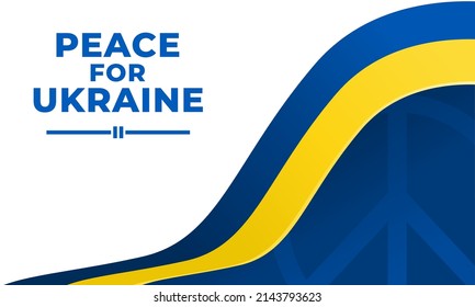 paz para ucrania con bandera ucraniana. compatibilidad con el diseño vectorial ucraniano.