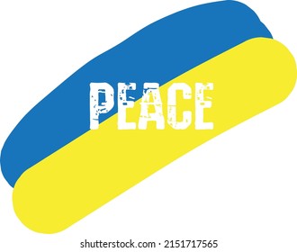 Peace in Ukraine illustration vector on white background. No war. Stop war