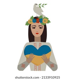 Peace for Ukraine, stop war vector illustration