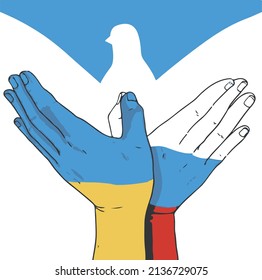 Peace in Ukraine Vector design