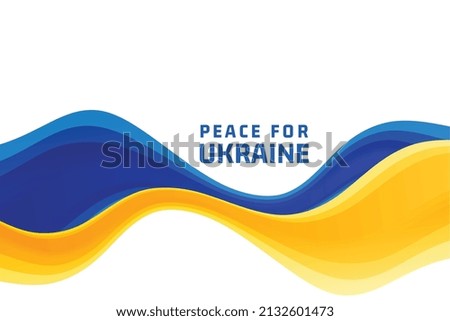 peace for ukraine with wave flag