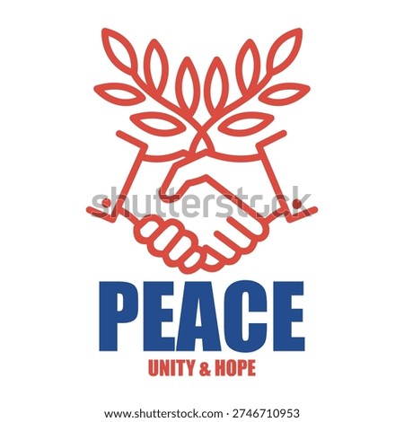Peace and Unity Anti War Concept Handshake Vector T-Shirt Design