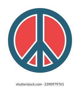 Peace Vector Glyph Two Color Icon For Personal And Commercial Use.
