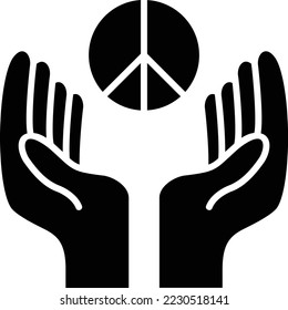 Peace vector icon. Can be used for printing, mobile and web applications.