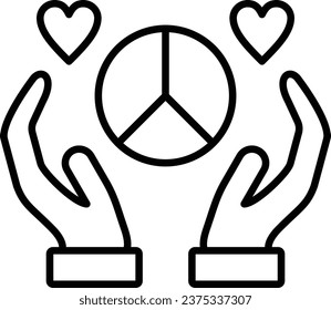 Peace vector icon. Can be used for printing, mobile and web applications.