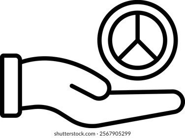 Peace vector icon. Can be used for printing, mobile and web applications.