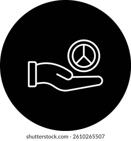 Peace vector icon. Can be used for printing, mobile and web applications.