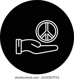 Peace vector icon. Can be used for printing, mobile and web applications.