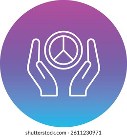 Peace vector icon. Can be used for printing, mobile and web applications.