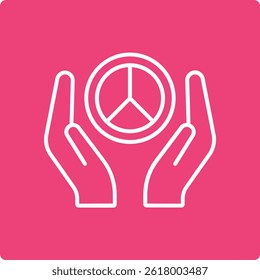 Ícone do vetor de paz. Pode ser usado para impressão, aplicativos móveis e da Web.
