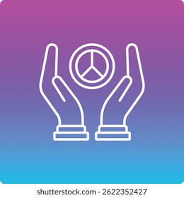 Ícono del Vector de la paz. Se puede utilizar para aplicaciones de impresión, móviles y de Web.